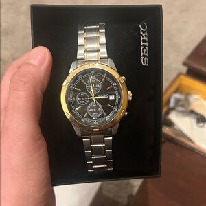 Seiko Two-Tone Chronograph Watch